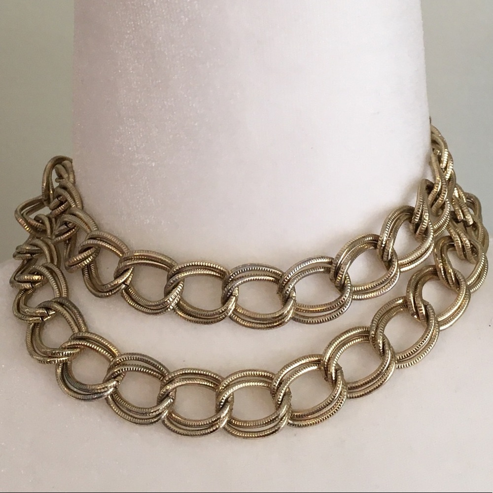 Vintage ‘80s Long Gold Tone Chain Link 28”
